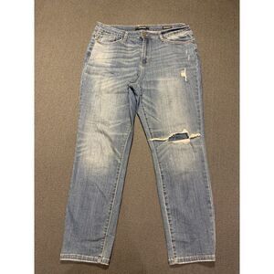 Judy Blue Jeans‎ High Waist Knee Patch Boyfriend - JB88317 - Size 15 / 32